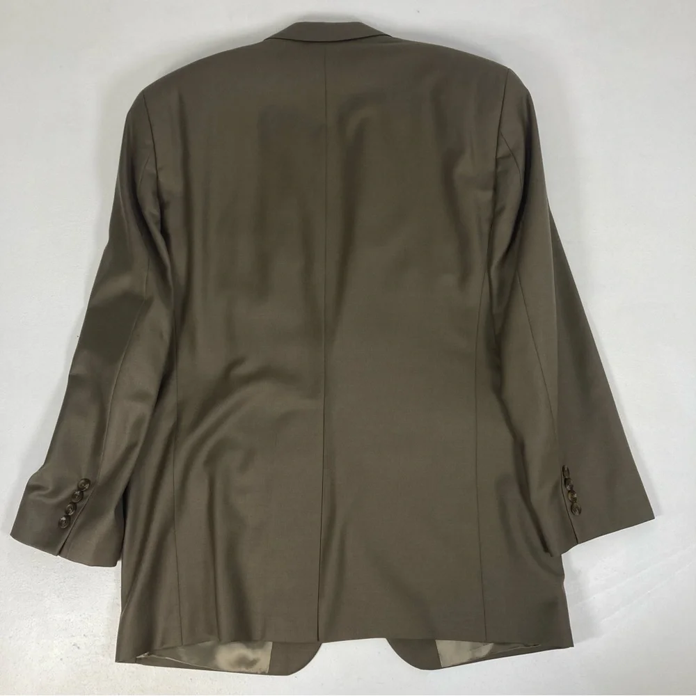 Chaps by Ralph Lauren Blazer Jacket Sz 40 R Wool / Cashmere  Beige Made Canada - Picture 11 of 13